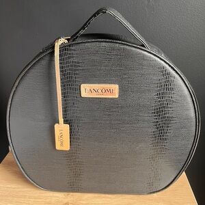 Lancôme Black Textured Round Bag